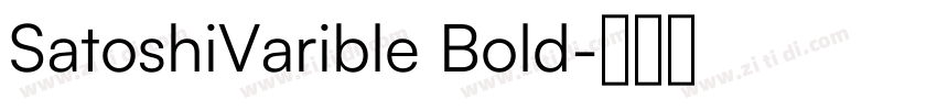 SatoshiVarible Bold字体转换